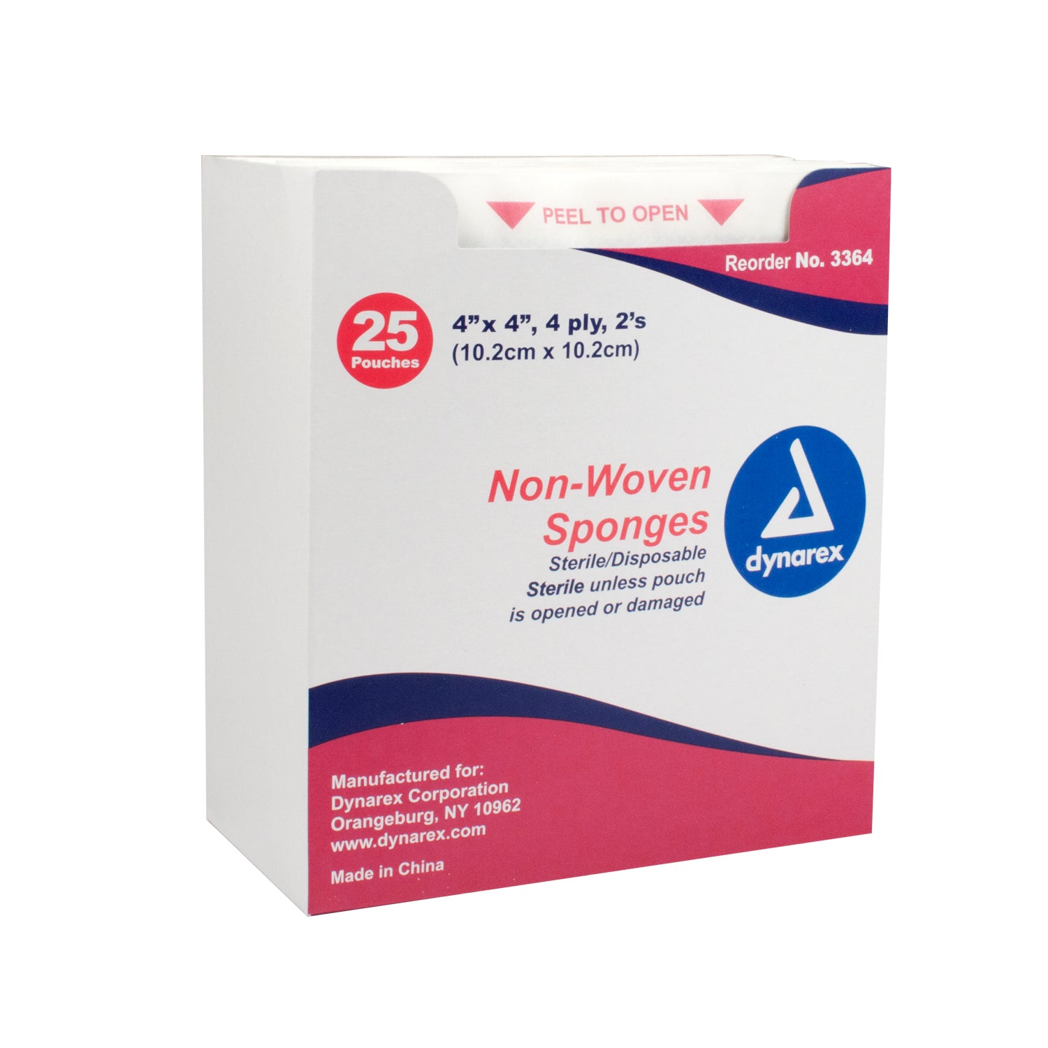 Non-Woven Sponge Sterile 2's - 4"x 4" 4 Ply - 24/25(1200/cs)