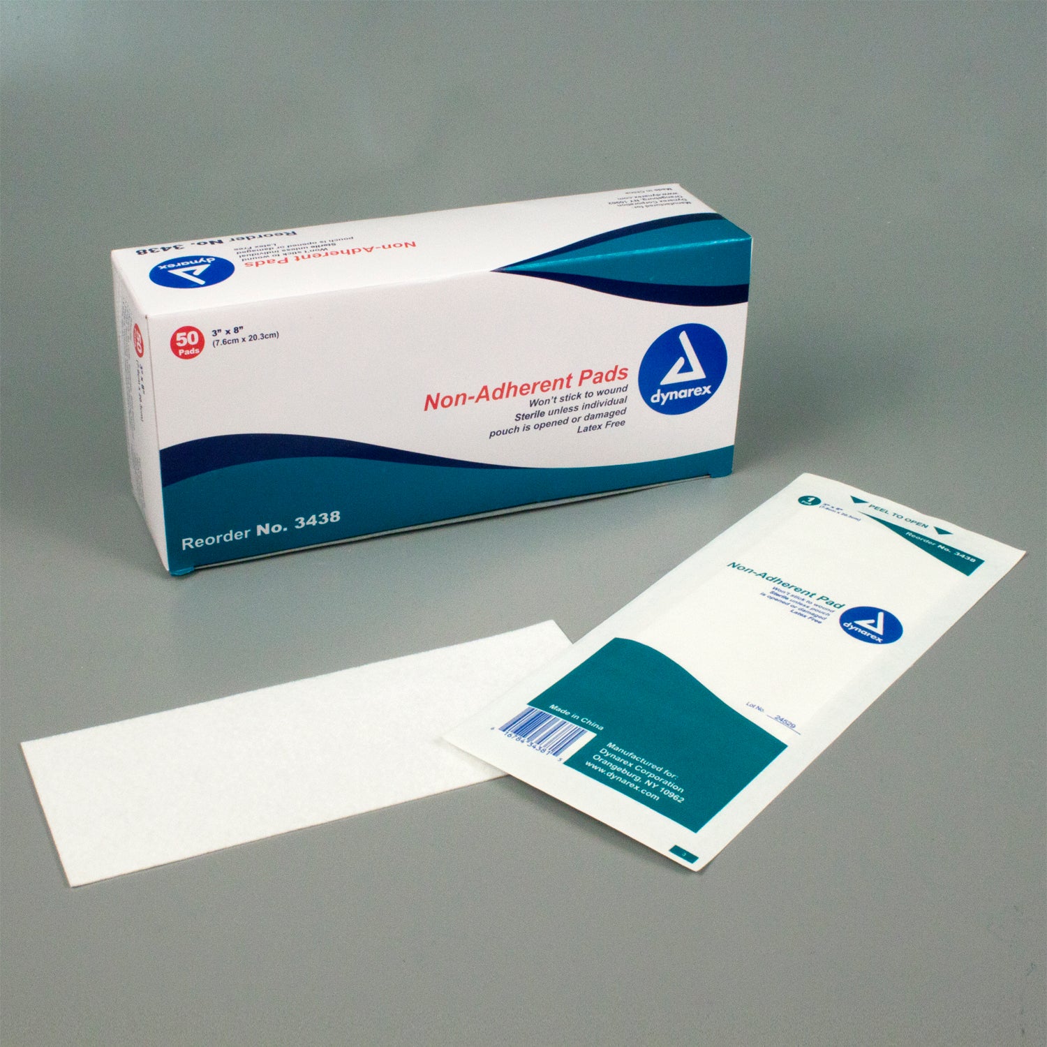 Non-Adherent Pads Sterile - 3" x 8" - 12/50/cs