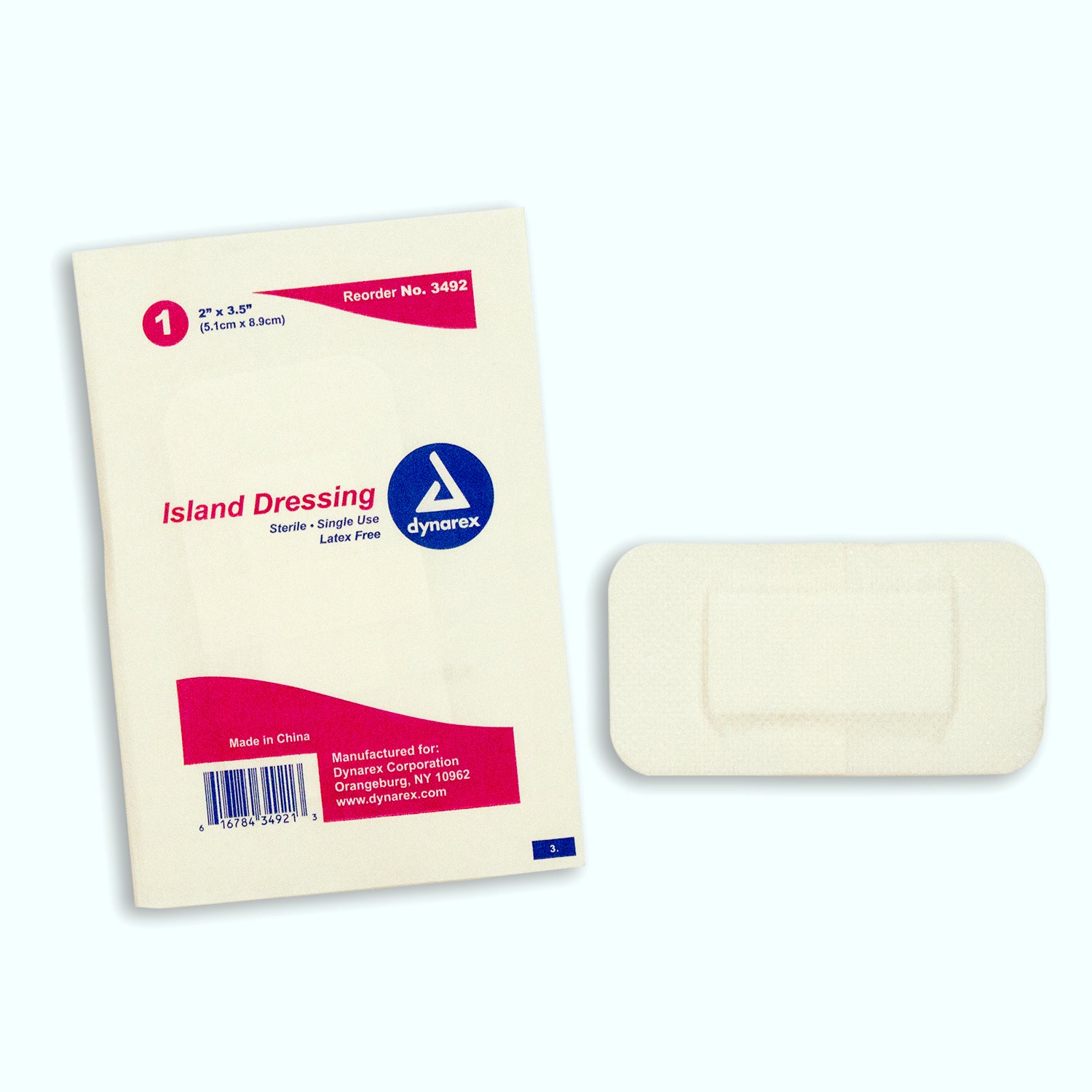 Island Dressing Sterile (indv. bagged) - 2" x 3.5" - 6/50/cs