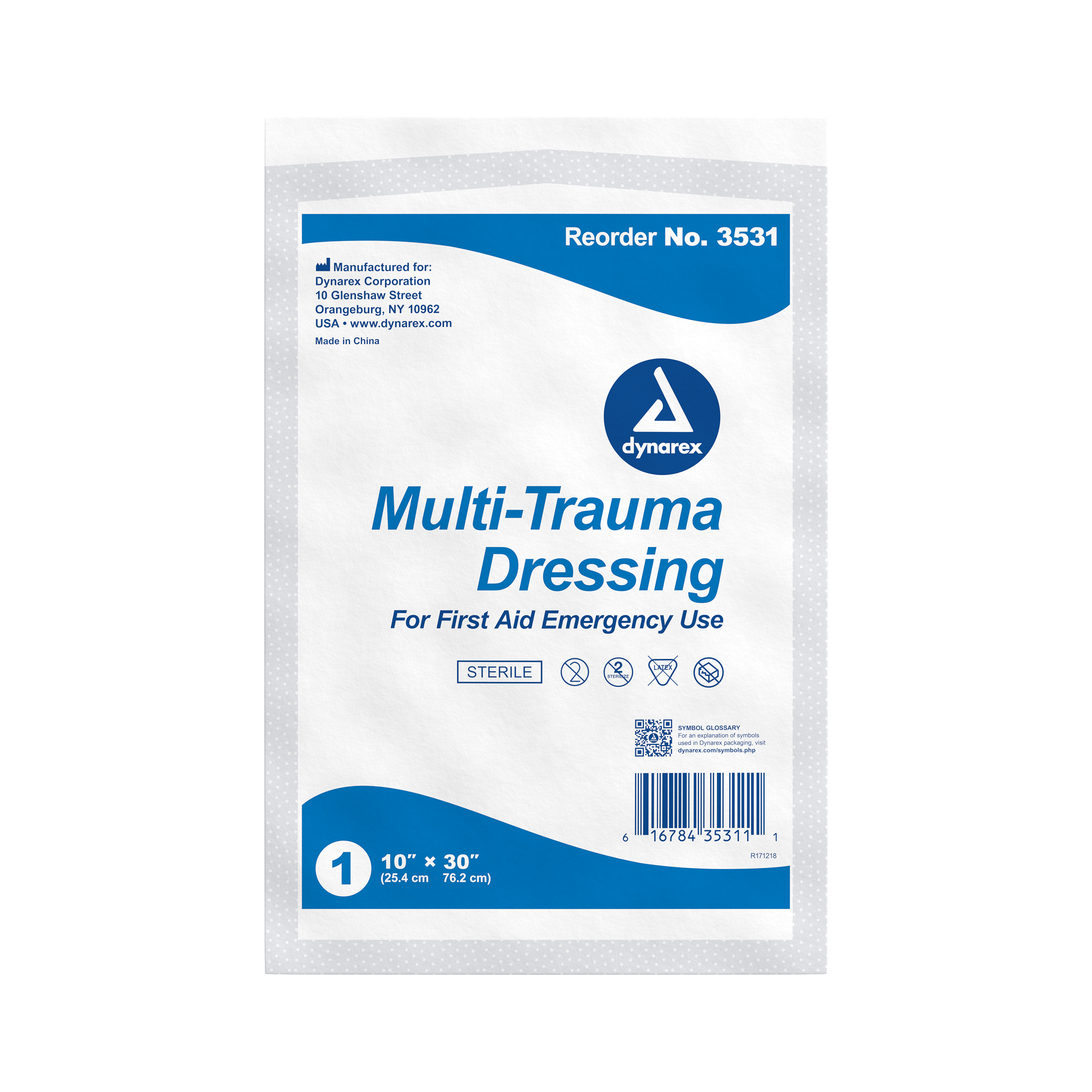 Multi-Trauma Dressing Sterile - 10" x 30" - 50/cs