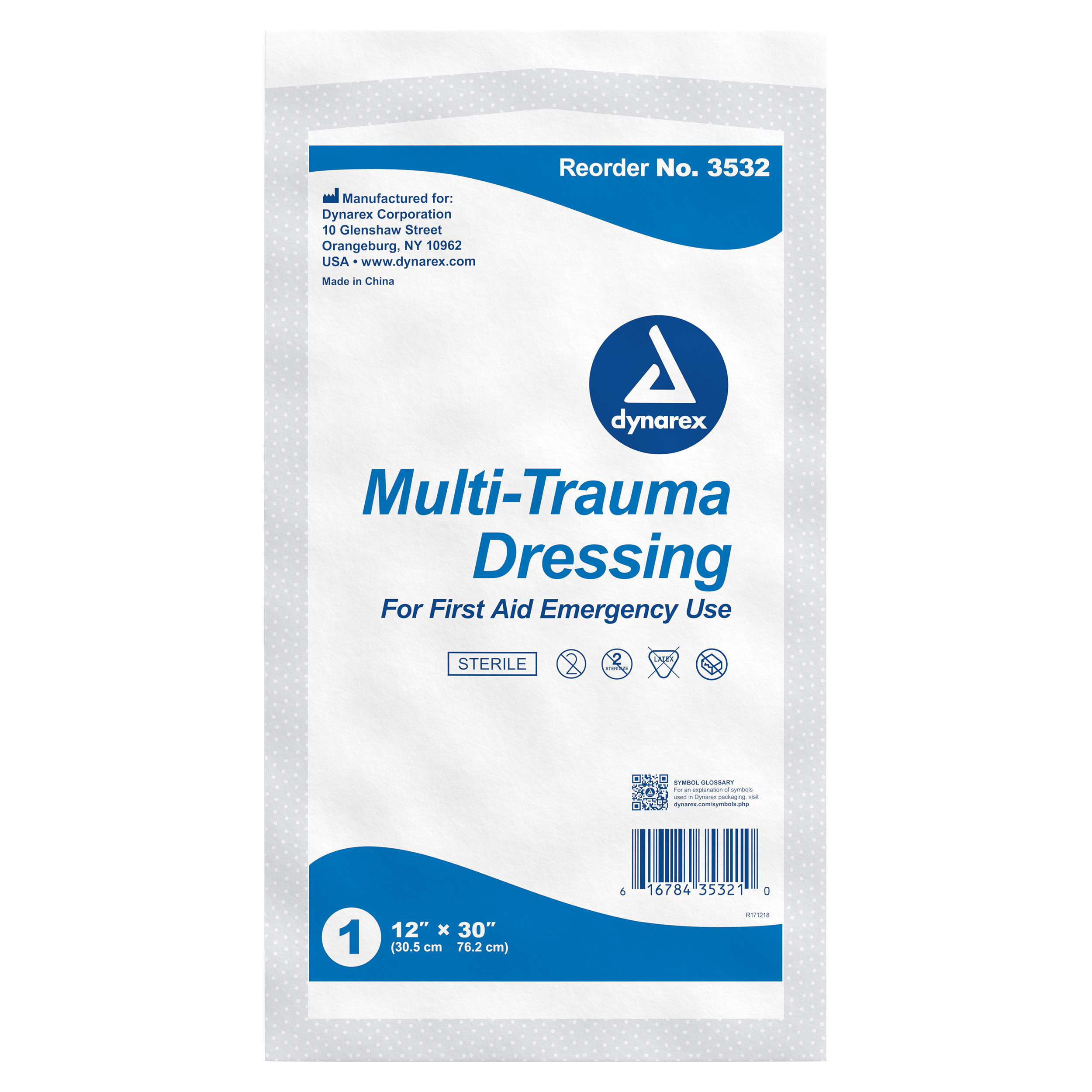 Multi-Trauma Dressing Sterile - 12" x 30" - 50/cs