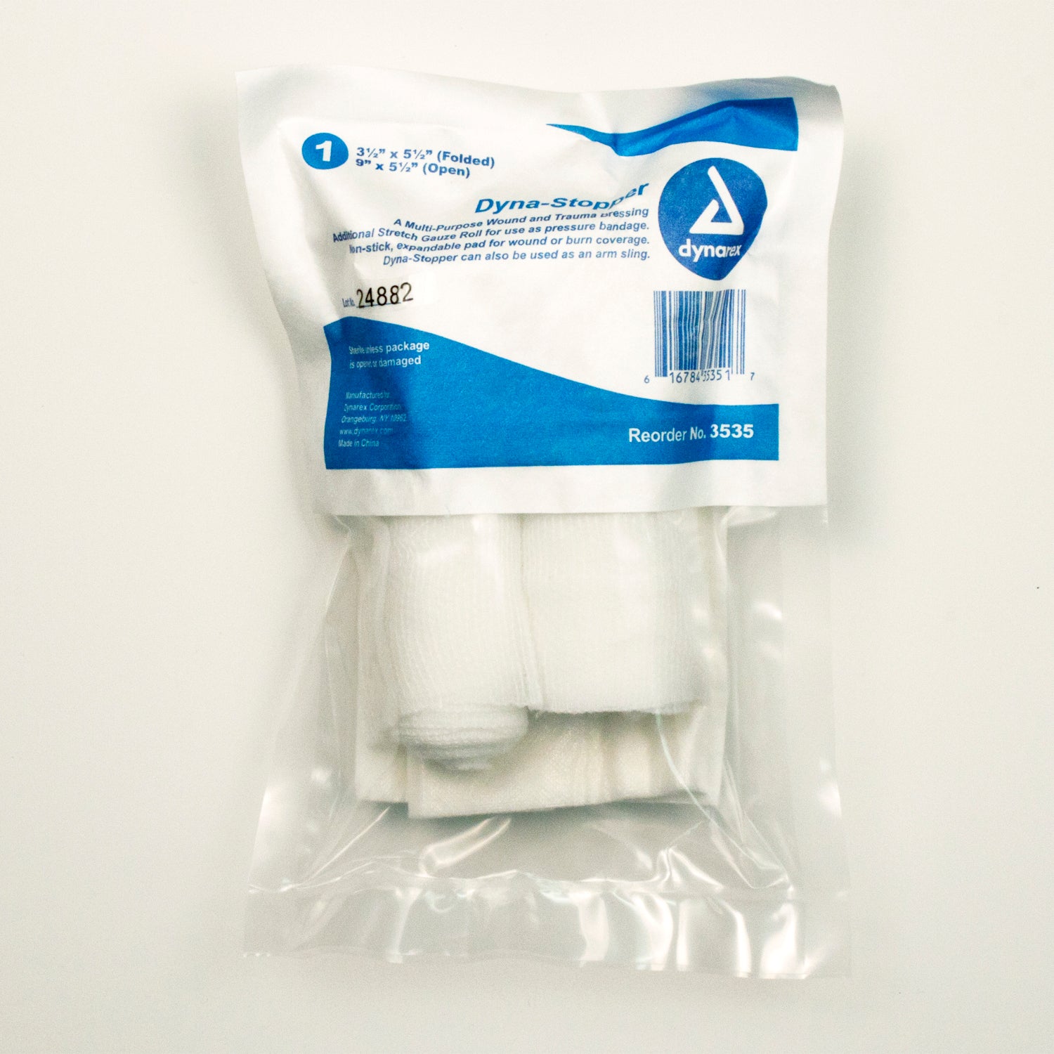 Dyna-Stopper Trauma Dressing Sterile - 3 1/2" x 5 1/2" - 60/cs