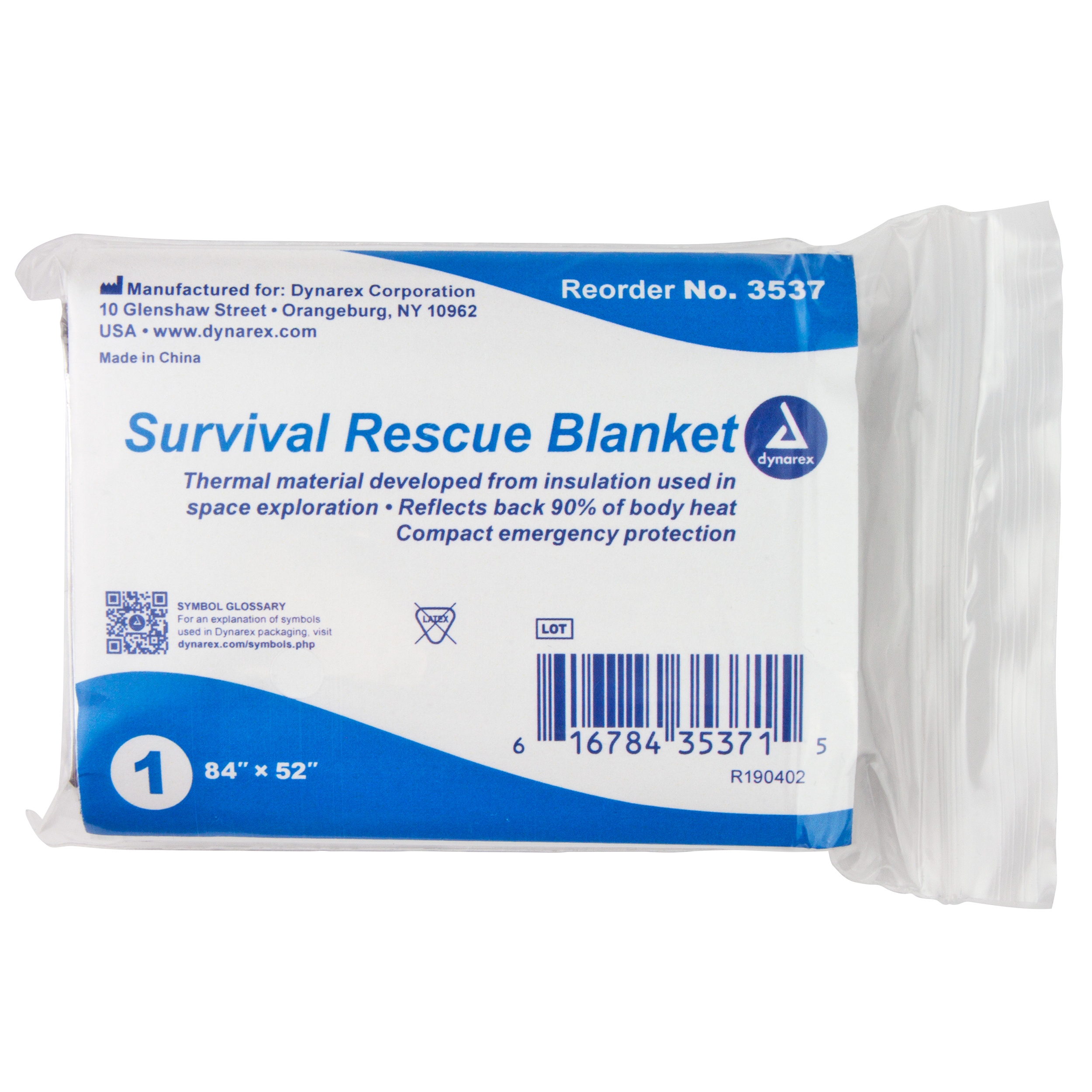 Emergency Survival Rescue Blanket - 84" x 52" - 120/cs