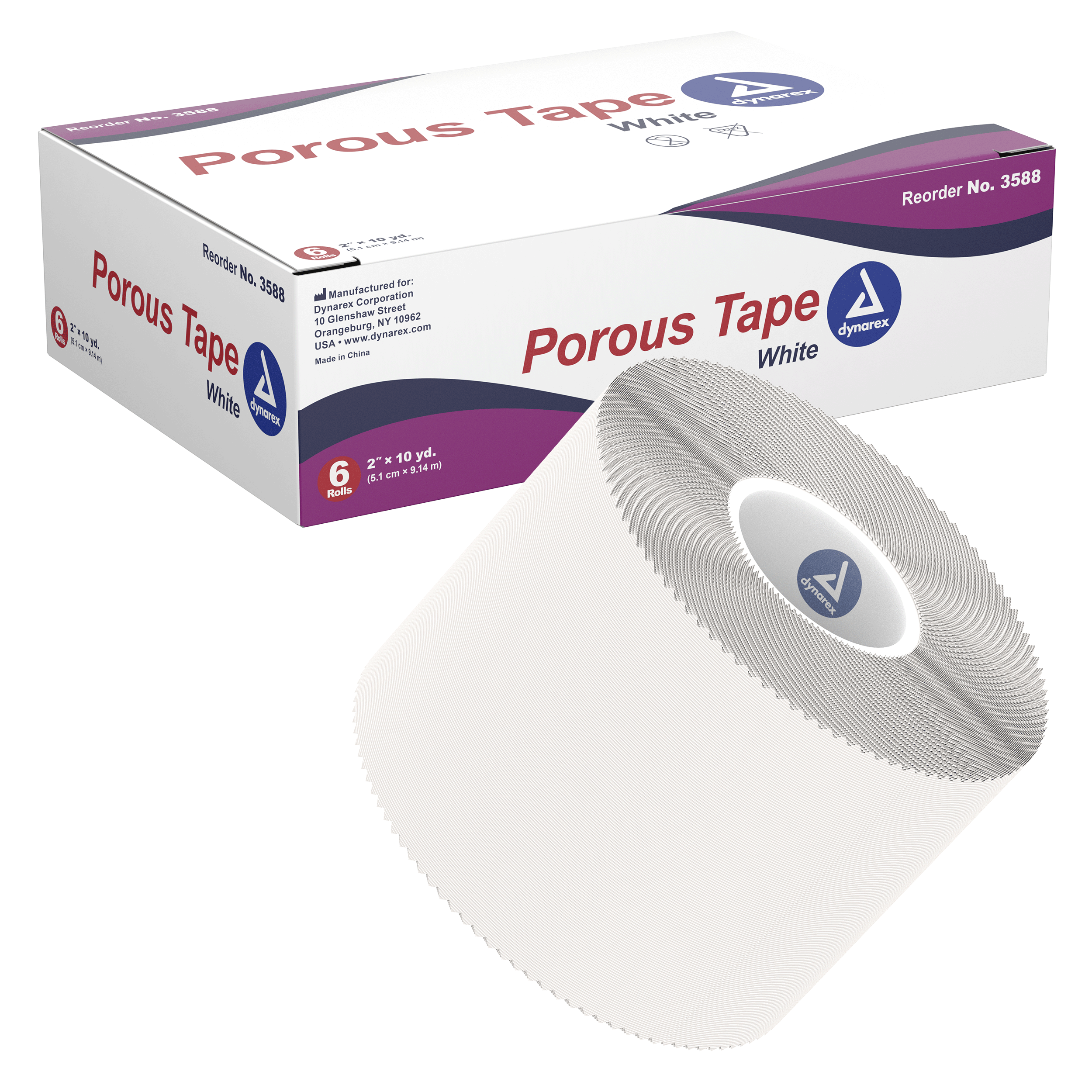 Porous Tape - 2" x 10 yds - 12/6/cs