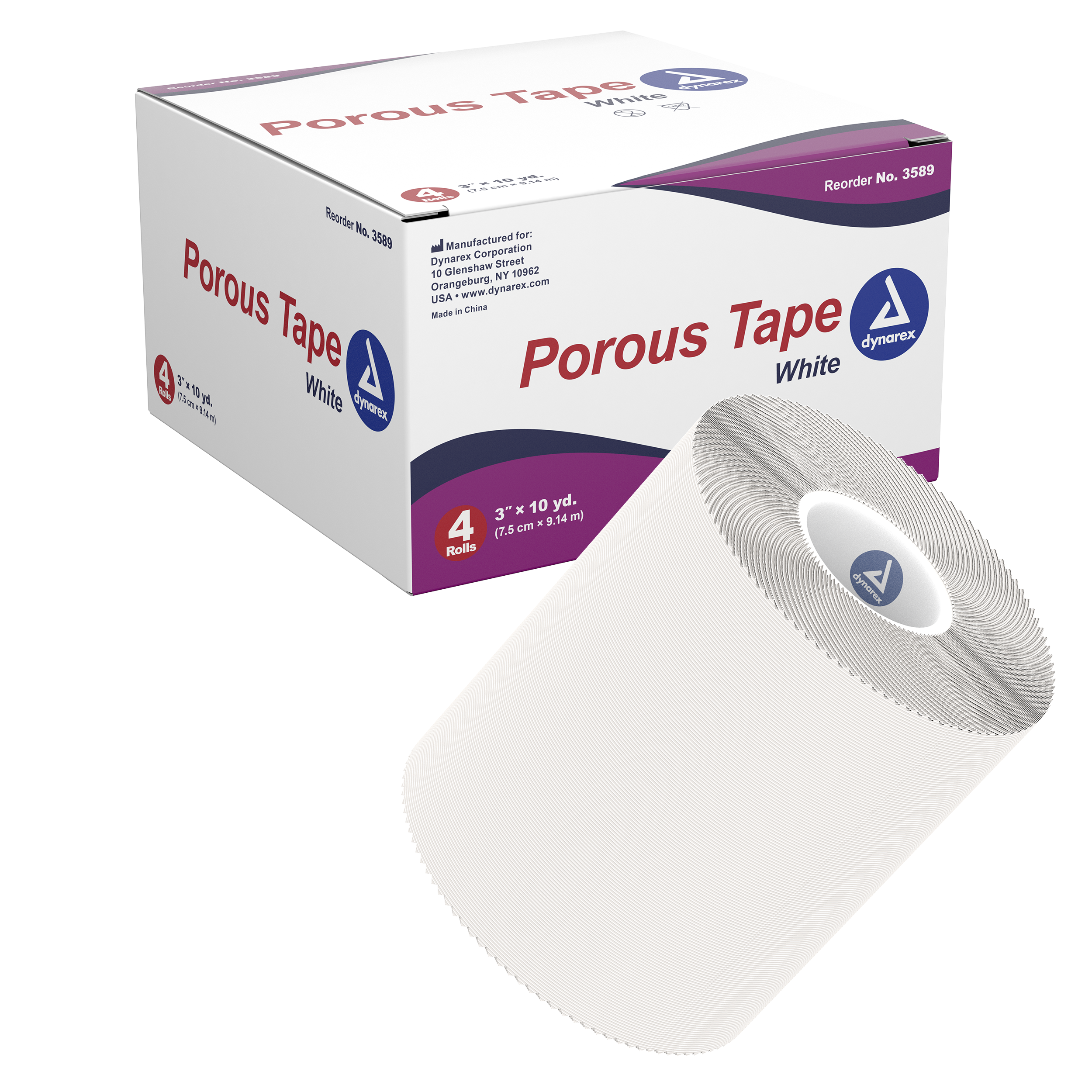 Porous Tape - 3" x 10 yds - 12/4/cs