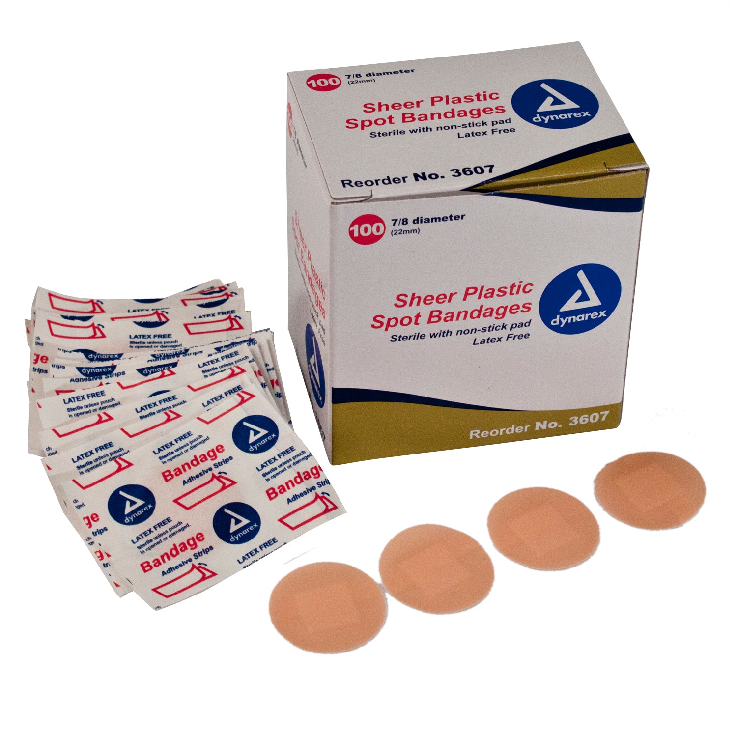 Sheer Spot Bandages Sterile - 7/8" - 48/100/cs