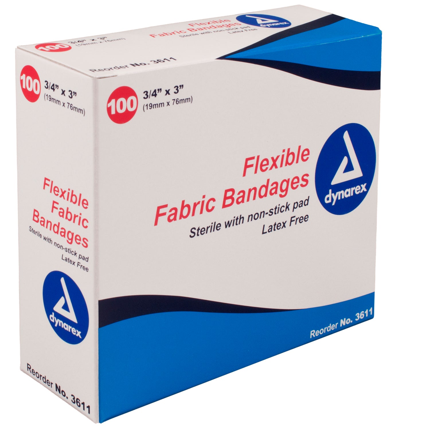 Adhesive Fabric Bandages Sterile - 3/4" x 3" - 24/100/cs