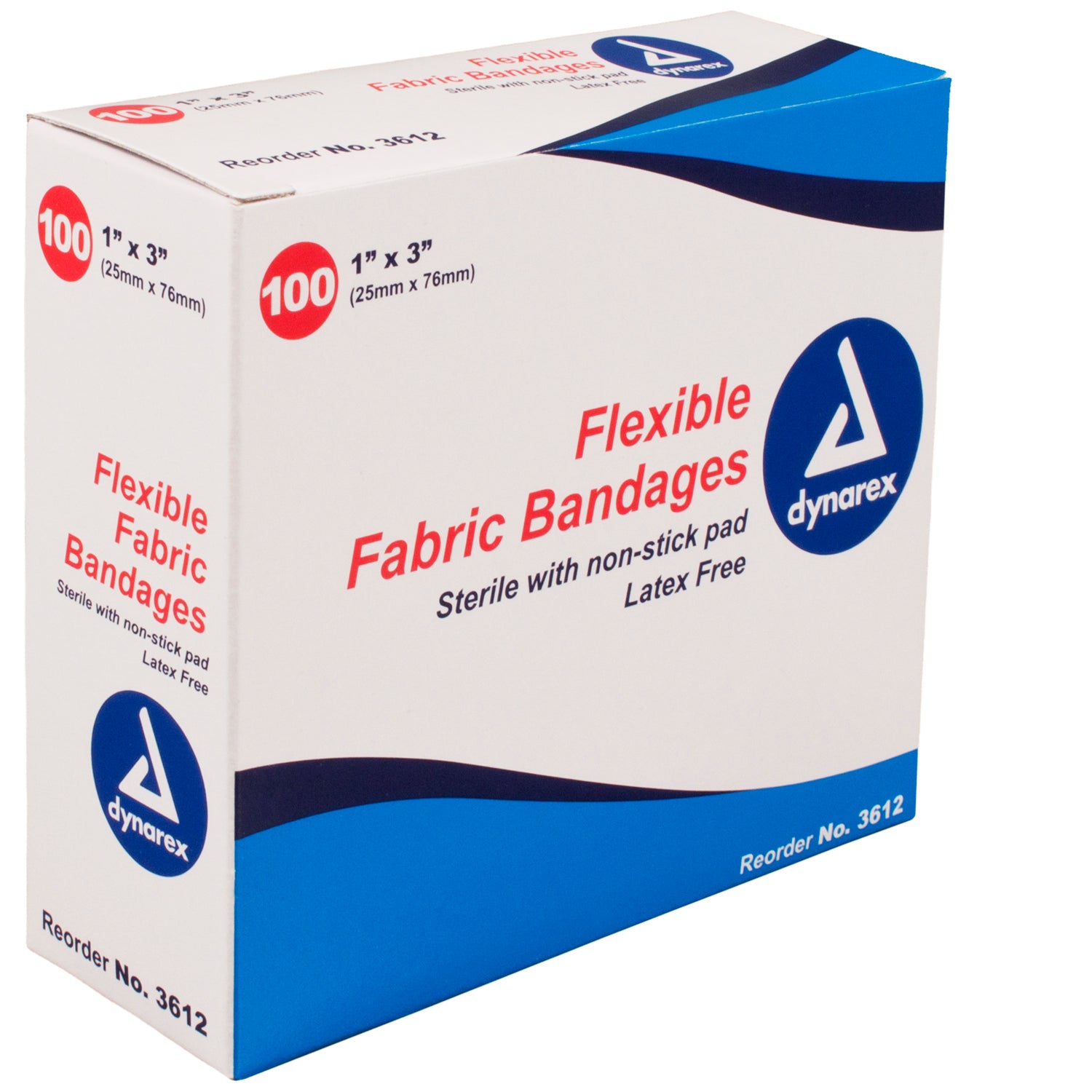 Adhesive Fabric Bandages Sterile - 1" x 3" - 24/100/cs