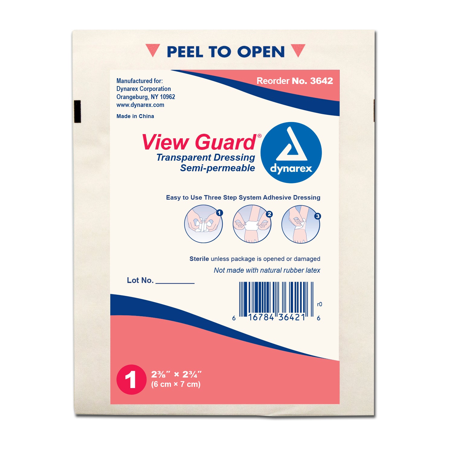 View Guard Transparent Dressings Sterile - 2 3/8" x 2 3/4" - 4/100/cs