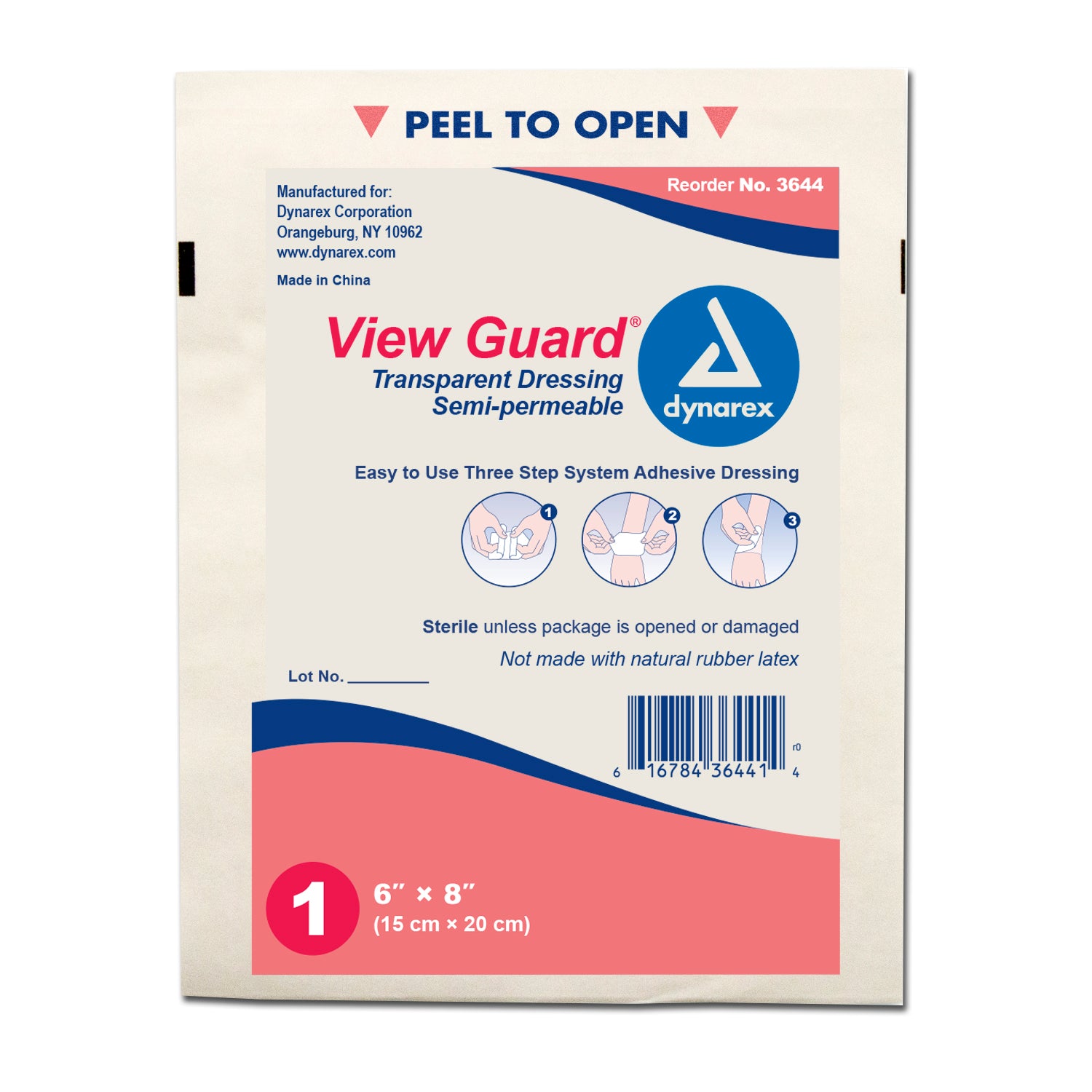 View Guard Transparent Dressings Sterile - 6" x 8" - 8/10/cs