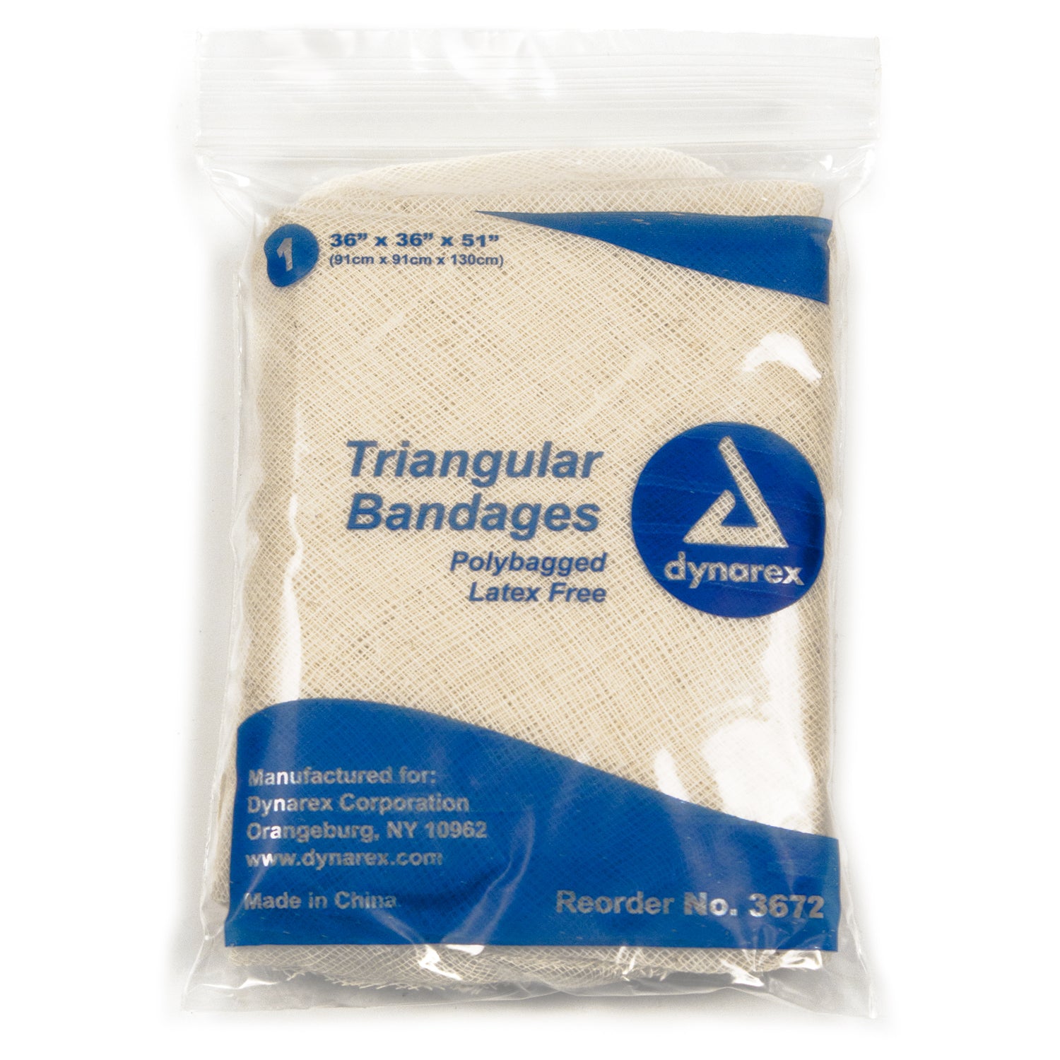 Triangular Bandages - 36" x 36" x 51" - 12/cs