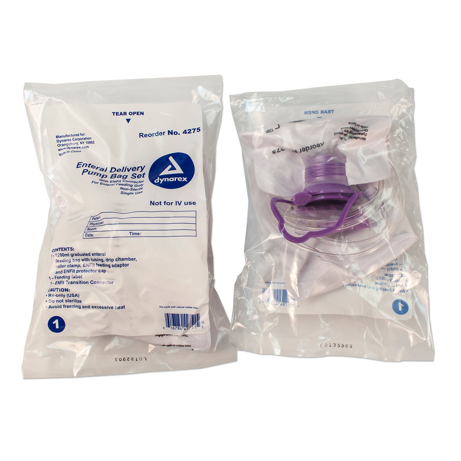 Enteral Delivery Pump Bag Set - with ENFit connector - 30/cs