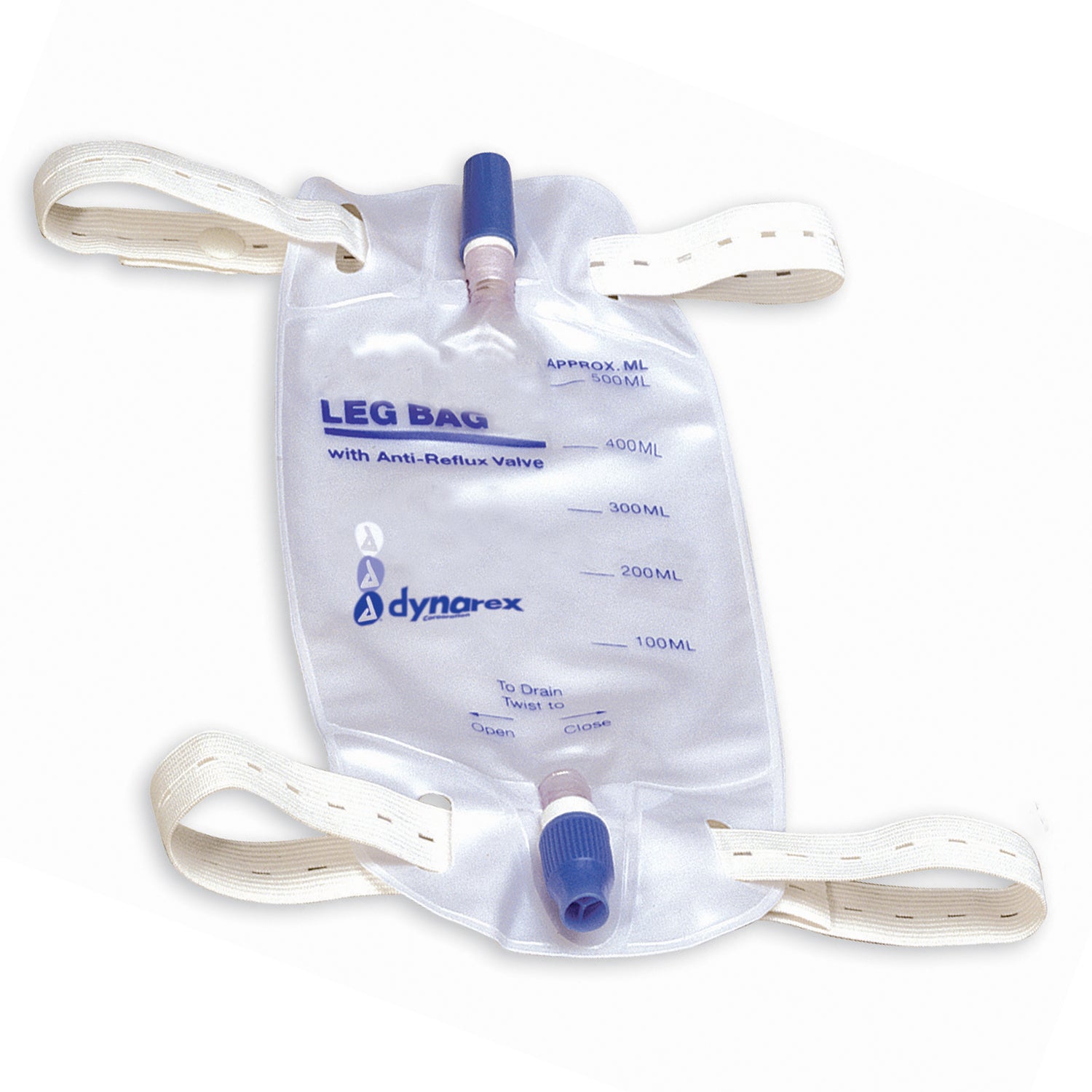 Urinary Leg Bags - Sterile - Medium - 600ml with valve - 4/12/cs