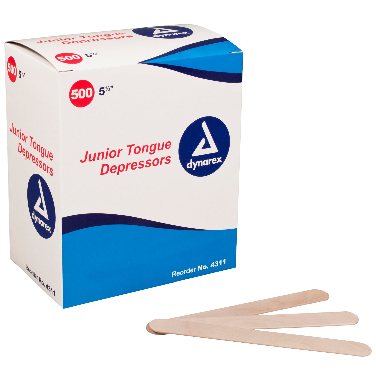 Tongue Depressors Wood - Non-Sterile - Junior 5 1/2" - 10/500/cs