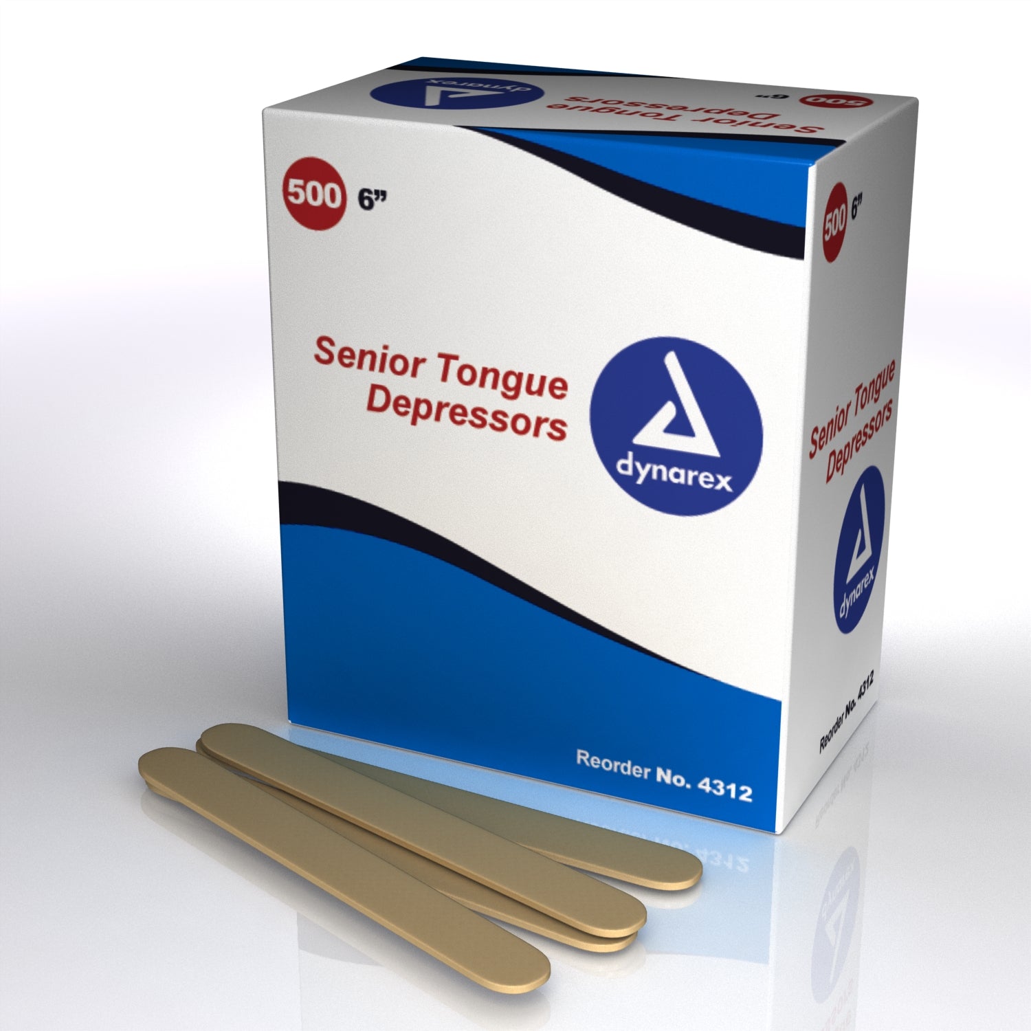 Tongue Depressors Wood - Non-Sterile - Senior 6" - 10/500/cs