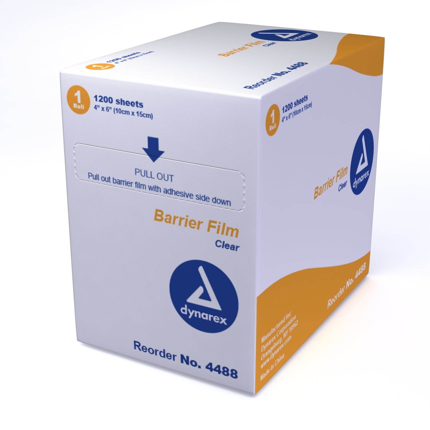 Dental Barrier Film - 4" x 6" - Clear - 8/1200/cs