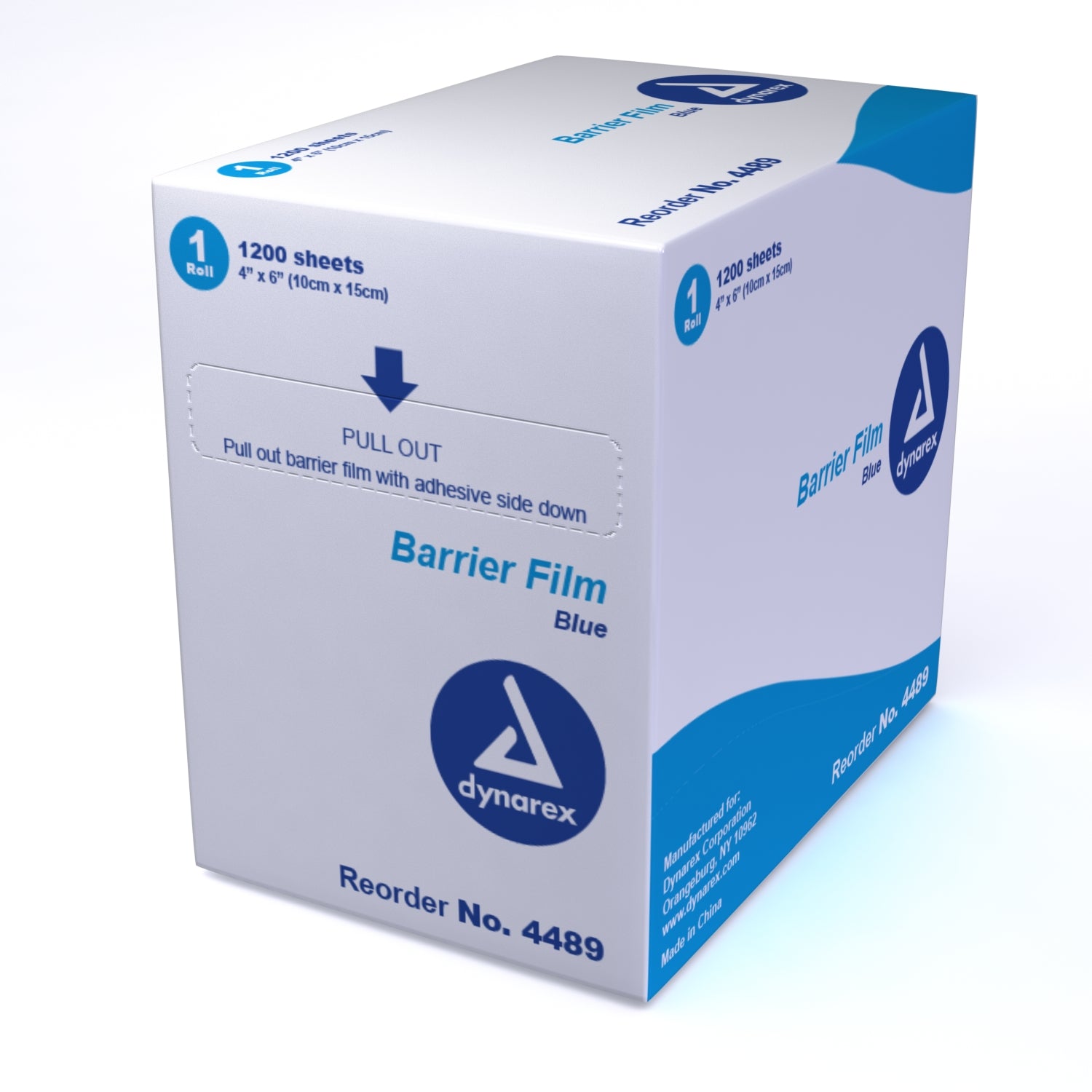 Dental Barrier Film 8/cs (1,200 sheets per box) - 4" x 6" - Blue - 8/1200/cs