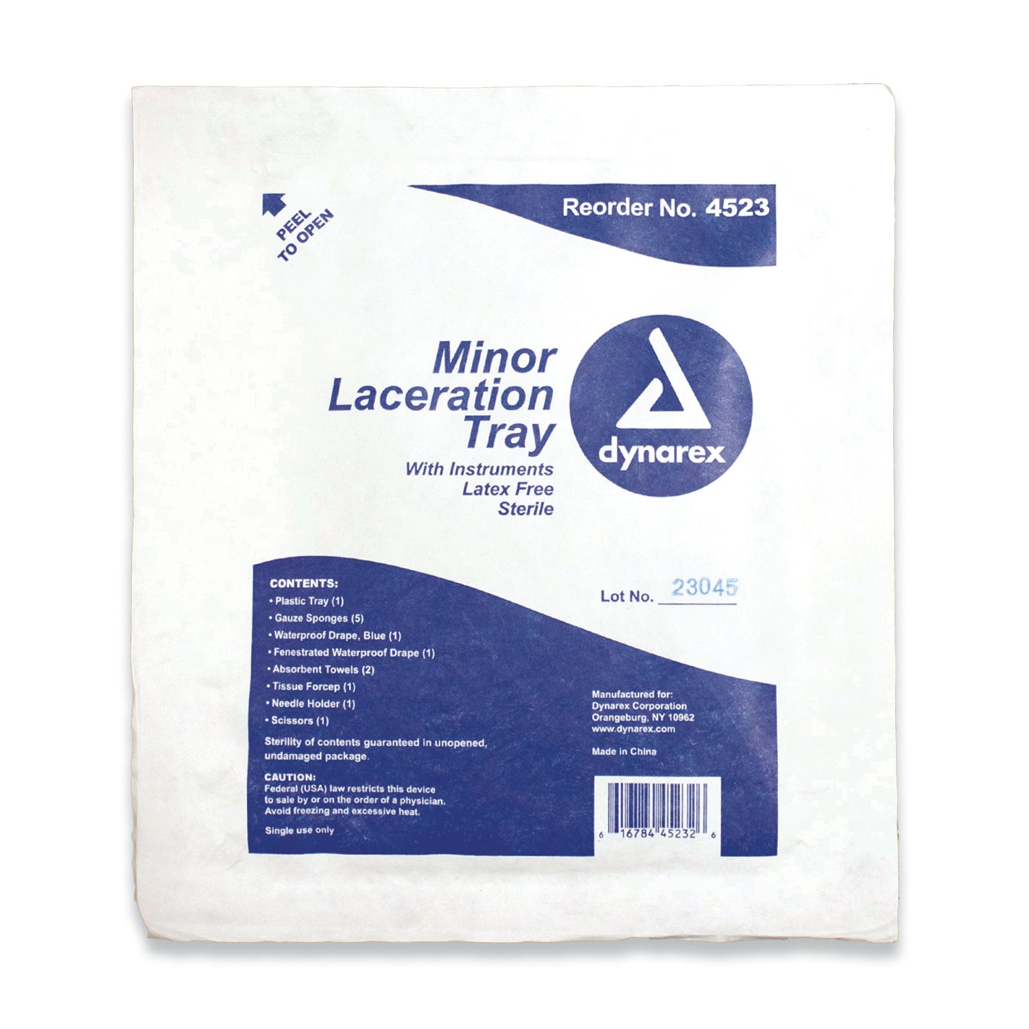 Minor Laceration Tray with Instruments - 20/cs