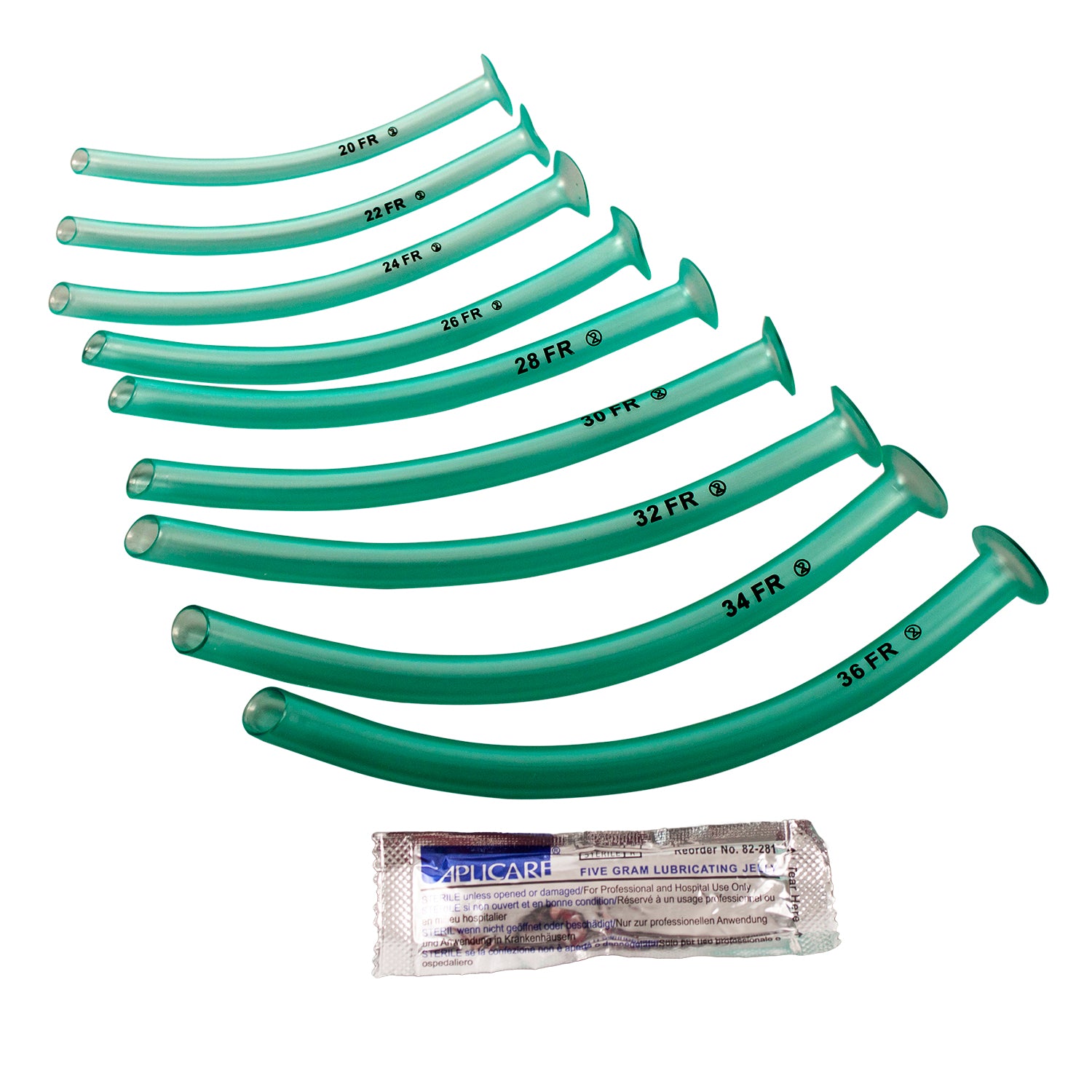 Nasopharyngeal Airway Kits - 9 NPA + 9 packs of Jelly - 1/Box