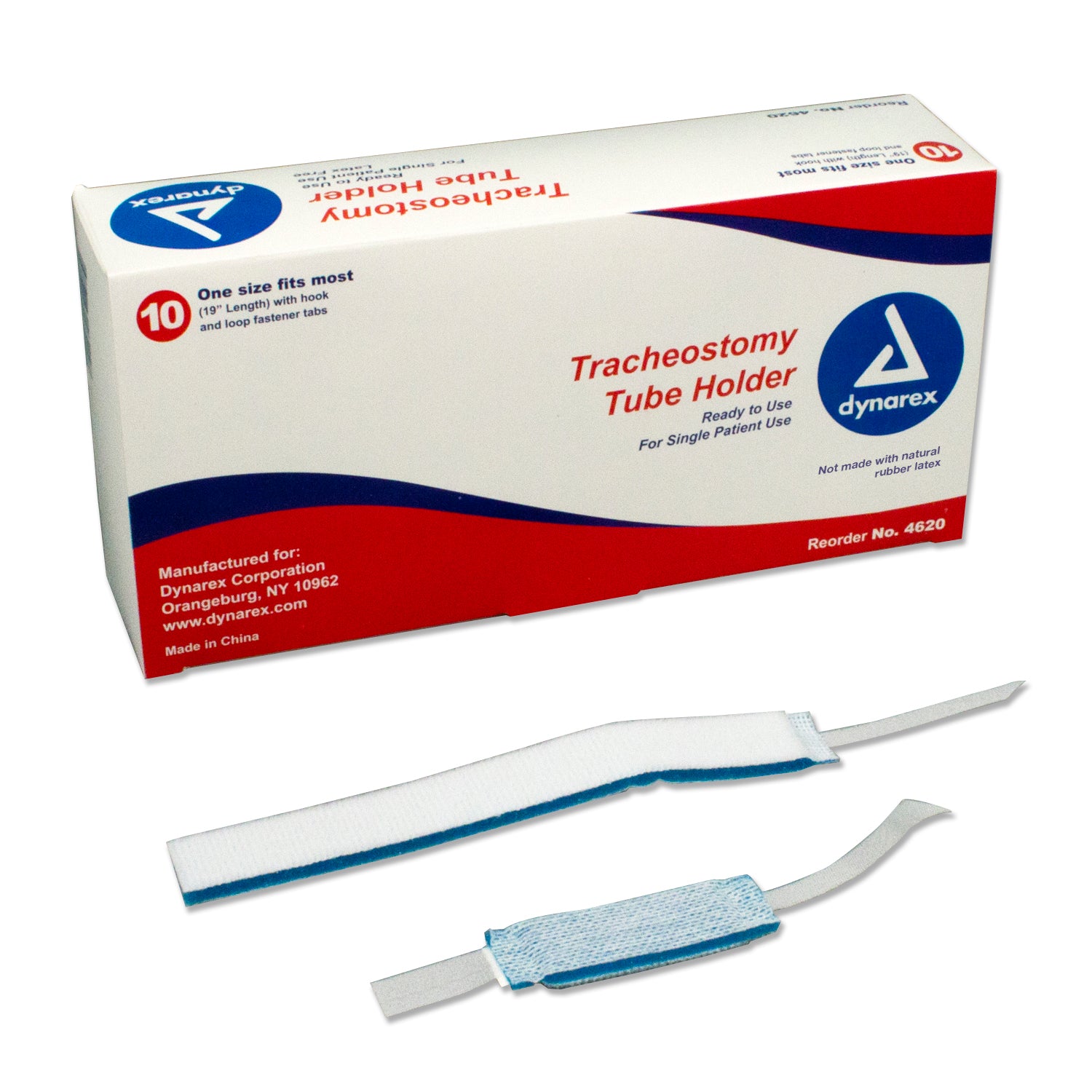 Trach Tube Holder - Adult (19" length) - 1/polybag 5/10/cs