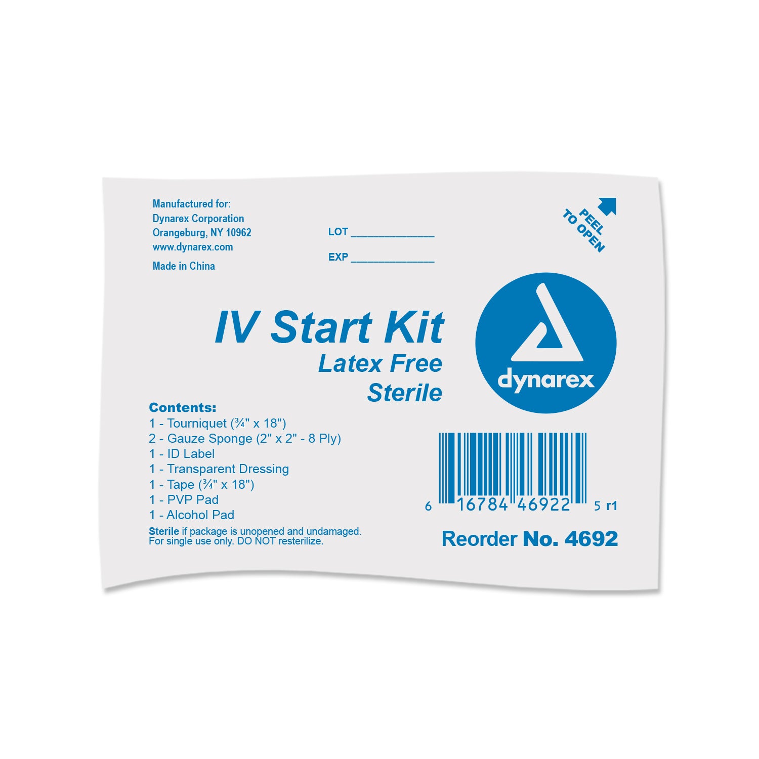 IV Start Kit - without Gloves - 50/cs