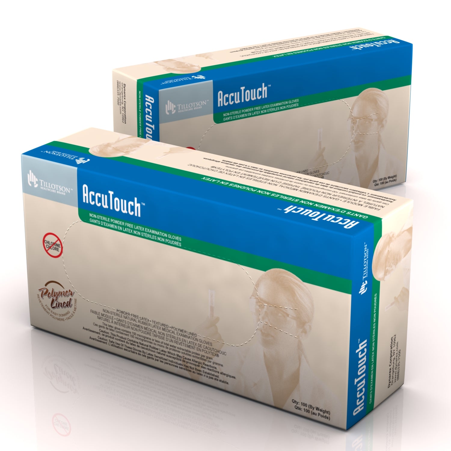 AccuTouch Latex Exam Glove - X-Small - 10/100/cs