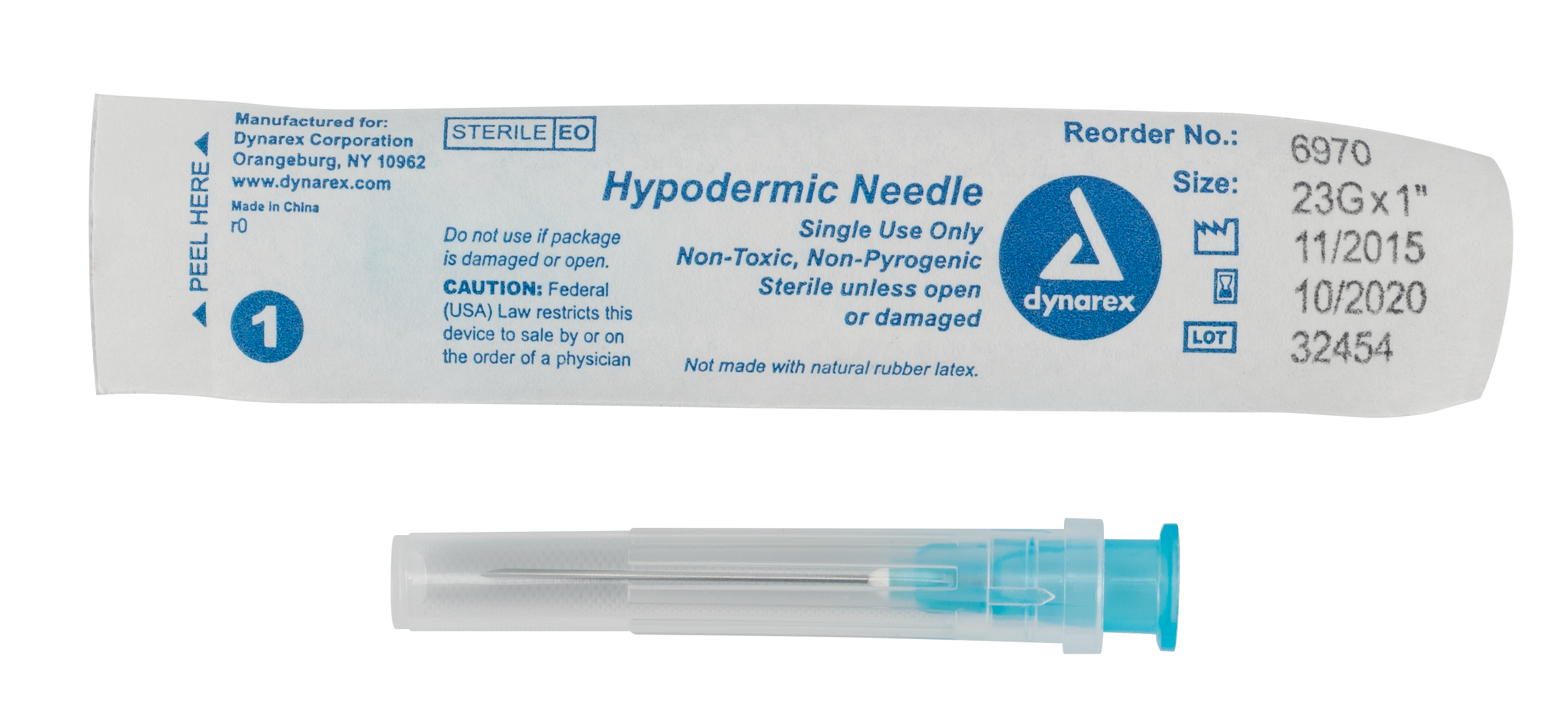 Hypodermic Needle - Non-Safety - 23G - 1 " Needle - 10/100/cs