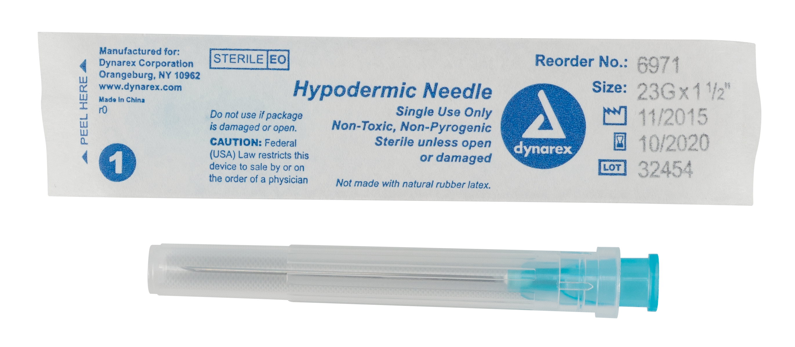 Hypodermic Needle - Non-Safety - 23G - 1 1/2 " Needle - 10/100/cs