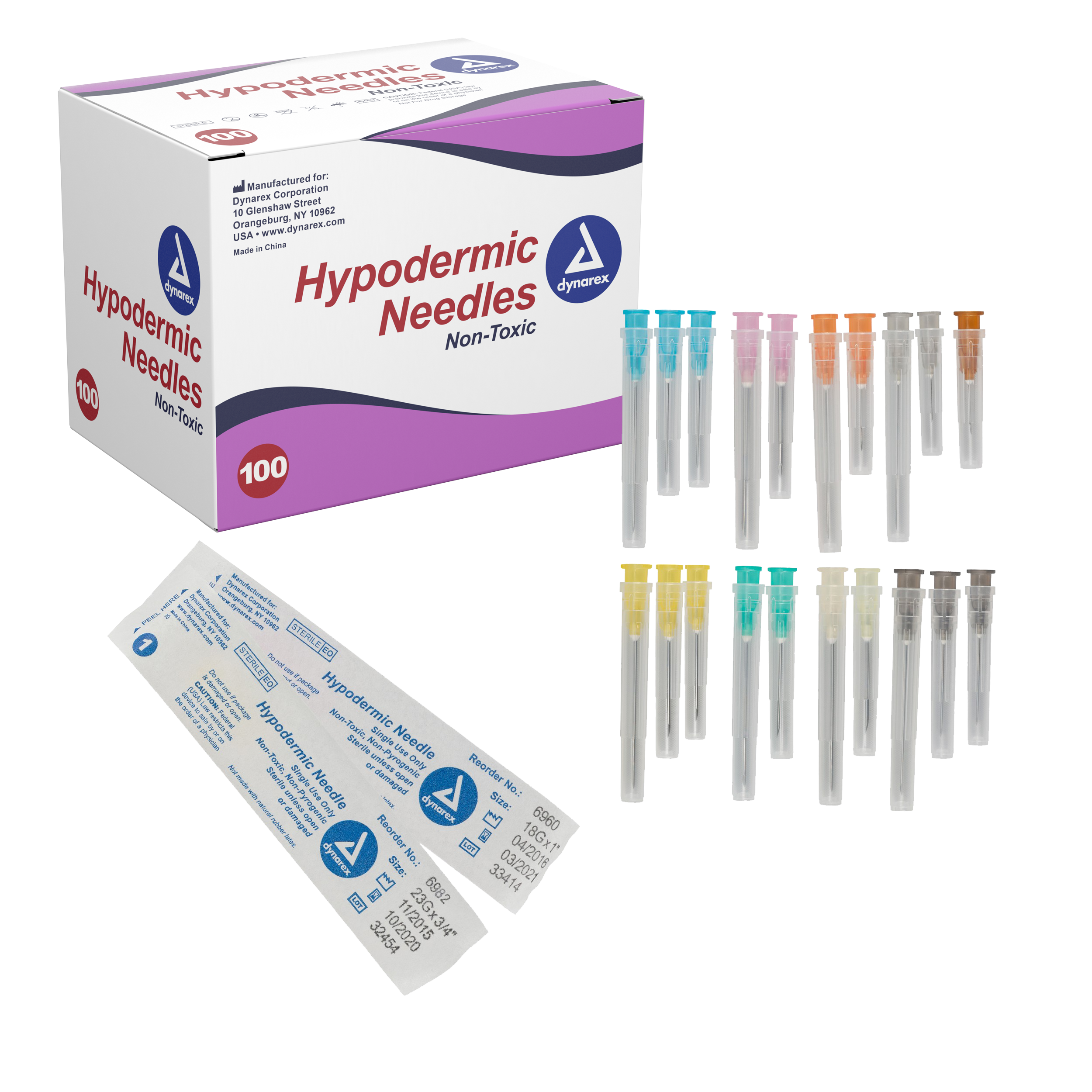 Hypodermic Needle - Non-Safety - 23G - 3/4" Needles - 10/100/cs