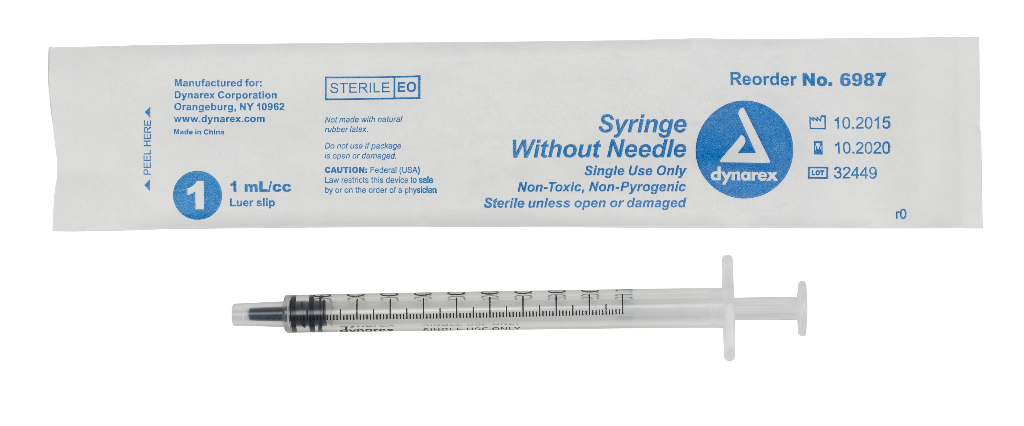 Syringe - Luer Slip - 1 cc - 10/100/cs