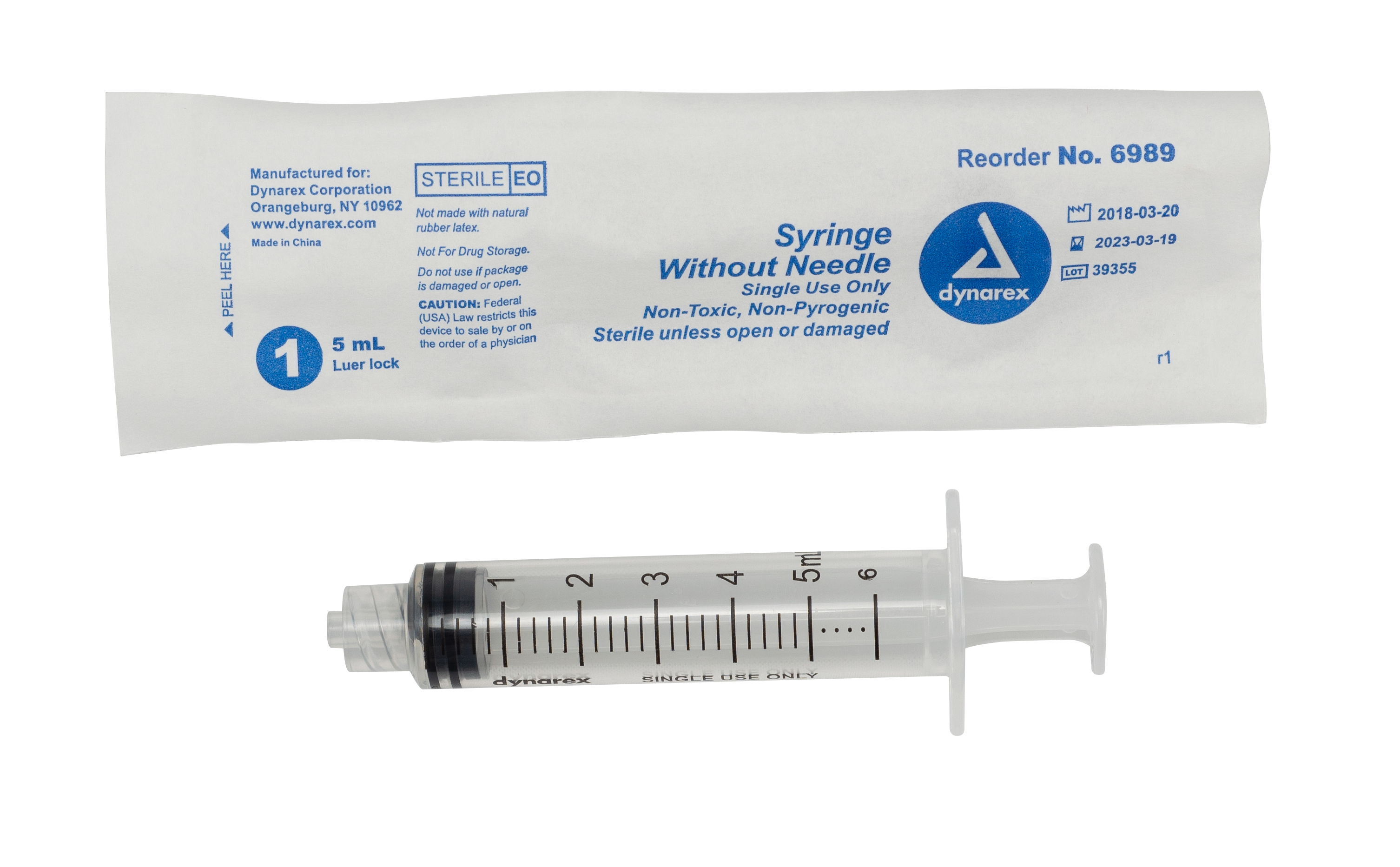 Syringe - Luer Lock - 5cc - 10/100/cs