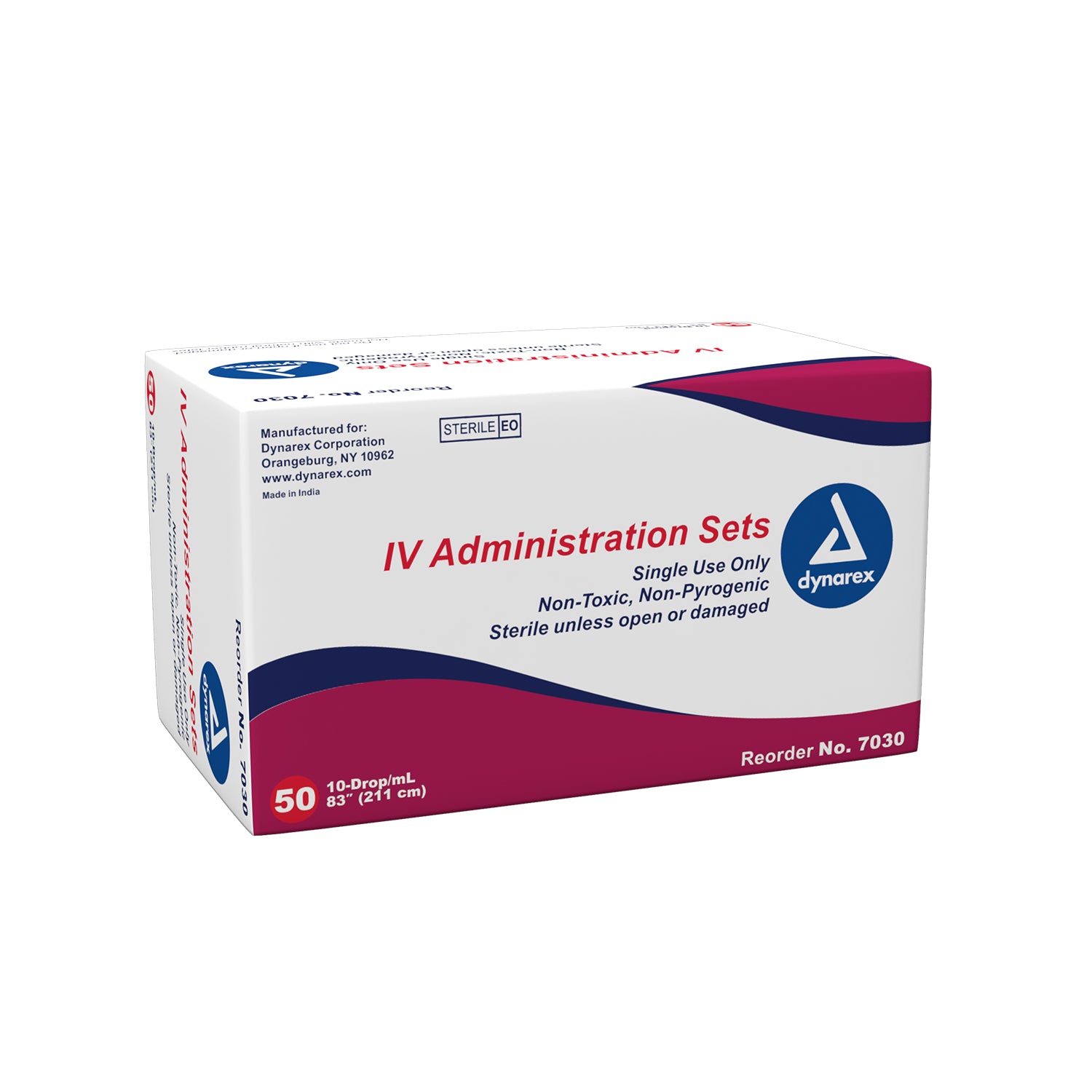 IV Administration set - 10 Drop - 83" - 1 inj site - 1 Luer Lock site - 50/Box