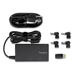 Semi-Slim Laptop Charger for Various Devices, 90 W, Black