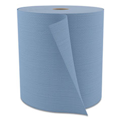 Tuff-Job Spunlace Towels, Jumbo Roll, 12 x 13, Blue, 475/Roll