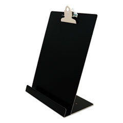 Free Standing Clipboard and Tablet Stand, 1" Clip Capacity, Letter Size: Holds 8.5 x 11 Sheets, Black