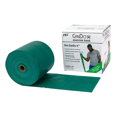 CanDo® Low Powder Exercise Band Rolls - 6 yard roll - Blue - heavy