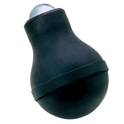 Roller Ice ball-style ice massager fitted neoprene bulb cover