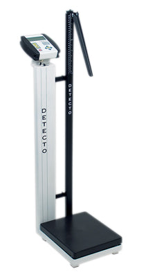 Detecto® Scales - Eye-level scale - 338 Mobile Analog Beam Scale 400 lb. / 175 kg - with Height Rod and Wheels