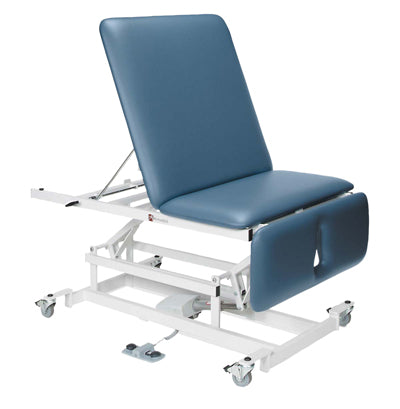 bariatric treatment table - hi-low - 76" L x 36" W x 22 - 38" H - 3-section - castors - 800 lb. weight capacity