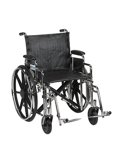 Bariatric Wheelchairs - Detachable Desk Arms - Swing away Footrests - 20" Seat