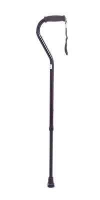 Offset handle cane - 29 - 38" - black - 6 each