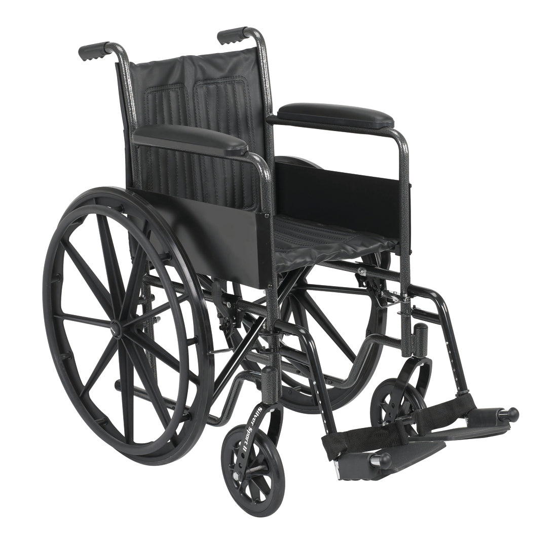 Dual Axle Wheelchairs - 16" seat with removable desk armrest - swing away footrest