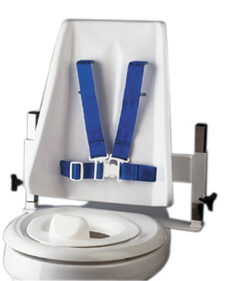 Toilet support system - standard back with strap - small - padded