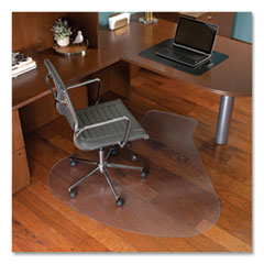 EverLife Workstation Chair Mat for Hard Floors, With Lip, 66 x 60, Clear