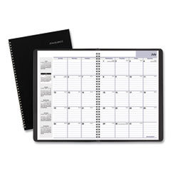 DayMinder Monthly Planner, Academic Year, Ruled Blocks, 12 x 8, Black Cover, 14-Month (July to Aug): 2023 to 2024