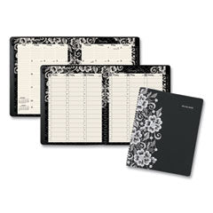 Lacey Weekly Block Format Professional Appointment Book, Lacey Artwork, 11 x 8.5, Black/White, 13-Month (Jan-Jan): 2024-2025