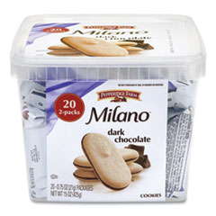 Milano Dark Chocolate Cookies, 0.75 oz Pack, 20 Packs/Box, Ships in 1-3 Business Days