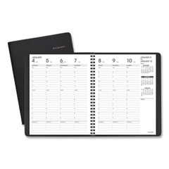 Weekly Vertical-Column Appointment Book Ruled for Hourly Appointments, 8.75 x 7, Black Cover, 13-Month (Jan-Jan): 2024-2025