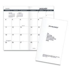 Pocket Size Monthly Planner Refill, 6 x 3.5, White Sheets, 13-Month (Jan to Jan): 2024 to 2025