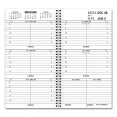 Weekly Appointment Book Refill Hourly Ruled, 6.25 x 3.25, White Sheets, 12-Month (Jan to Dec): 2024